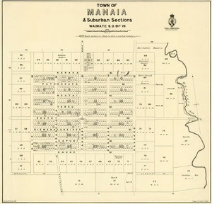 New Zealand. Department of Lands and Survey : Town of Manaia & Suburban Scetions - Waimate Survey District Block VII [map]. 1908