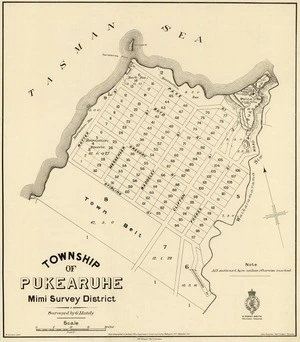 New Zealand. Department of Lands and Survey : Township of Pukearuhe - Mimi Survey District [map]. September 1897