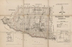 New Zealand. Department of Lands and Survey : Index Map of Waimate West County [map with ms annotations]. 1921