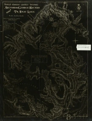 New Zealand. General Survey Department : Sketch shewing country between Milford & George Sounds and Te Anau Lake [facsimile]. 1890