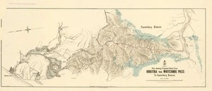 New Zealand. Department of Lands and Survey : Plan shewing Proposed Route from Hokitika via Whitcombe Pass to Canterbury District [map]. 1895