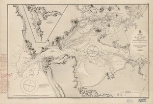 Great Britain. Hydrographic Office :Manukau Harbour [map with ms annotations]. 1931