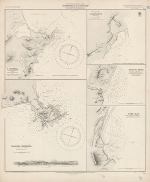Great Britain. Hydrographic Office :Anchorages on the East Coast [map with ms annotations]. 1934