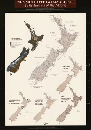 New Zealand 1990 Commission : Nga Motu o te Iwi Maori 1840 (The Islands of the Maori) [map]. 1990