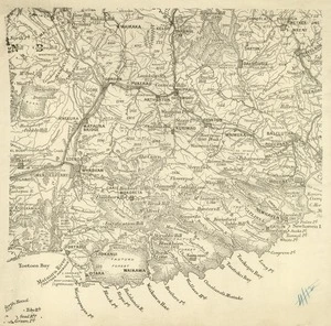 Creator unknown : map of parts of Southland and Otago Land Districts [map]. 1892