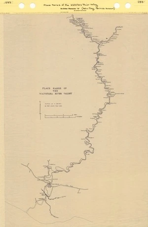 Creator unknown : Place Names of the Waitotara River Valley [map]. [no date]