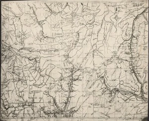 Creator unknown : [copy of part of a map showing Southern Alps in Canterbury region][facsimile]. [ca 1942]
