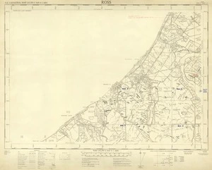New Zealand. Department of Lands and Survey : Ross NZMS 177 Sheet S 52 [map with ms annotations]. 1st Edition, October 1961