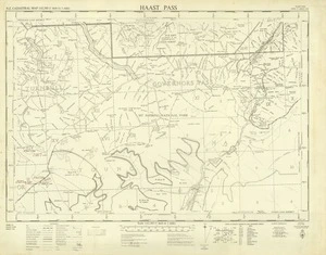 New Zealand. Department of Lands and Survey : Haast Pass NZMS 177 Sheet S 98 [map with ms annotations]. 2nd Edition, 1 June 1966