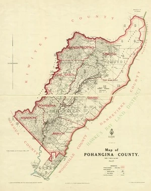 New Zealand. Department of Lands and Survey : Map of Pohangina County [map with ms annotations]. 1930