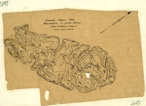Creator unknown : Contours Napier Hill Mataruahou or Scinde Island [map]. [no date]