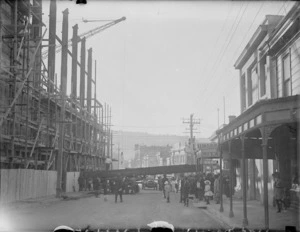 Majoribanks Street, Mount Victoria; shows construction of the De Luxe cinema