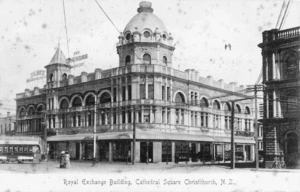 Photograph of the Royal Exchange Building, Cathedral Square, Christchurch
