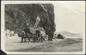 Mail carriage on Barrytown beach