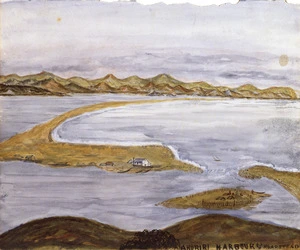 [Rhodes, Joseph] 1826-1905 :Ahuriri harbour and roadstead. [1850s]