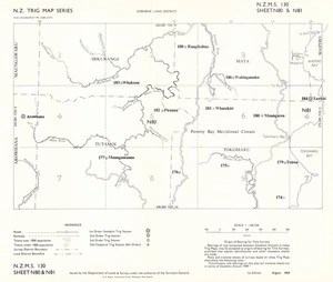 N.Z. trig map series. Sheet N80 & N81, Gisborne land district.