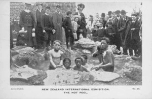 [Postcard]. New Zealand International Exhibition. The hot pool. No. 25 / Alva Studio. [1906-1907].