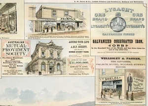 F W Niven & Co. :J B Innes; Lysaght's galvanised corrugated iron; Australian Mutual Provident Society; T Shields, tailor [ca 1893]