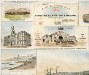 F W Niven & Co. :Heretaunga Mounted Rifles, New Zealand Shipping Company, General Post Office Wellington, and Lane's Royal Stables. [ca 1893]