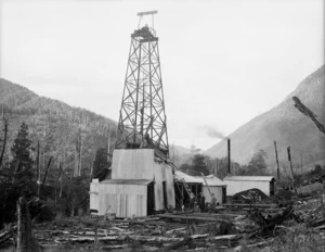 Oil drilling rig, Murchison district