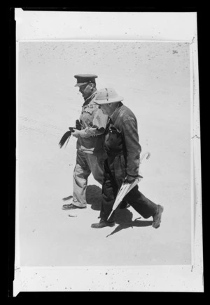 Churchill visits New Zealanders at El-Alamein