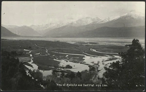 Dart River valley and mountains near Kinloch, Otago - Photograph taken by Frederick George Radcliffe