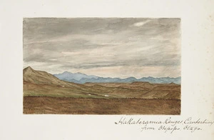 Welch, Joseph Sandell 1841-1918 :Hakateramia [sic] Ranges, Canterbury from Otepopo, Otago [1870s]