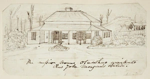 [Taylor, Richard], 1805-1873 :The mission house, Otawhao, Waikato. Rev. John Morgan's station. [1847?]