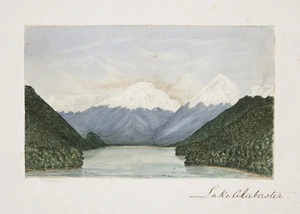 Welch, Joseph Sandell, 1841-1918 :Martins Bay, Otago. Lake Alabaster [February, 1870]