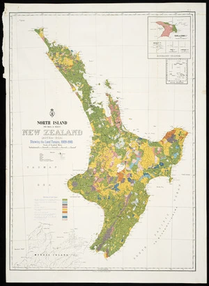 North Island (Te Ika-a-Maui) New Zealand (Aotea-roa) : showing the land tenure, 1909-1910.