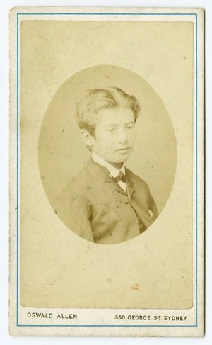 Mr and Mrs Oswald Allen fl 1869-1871 : Portrait of a boy [ Lewis Saninch? 1872?]