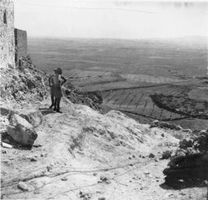 Looking from Takrouna, Tunisia, showing the 21 NZ Battalion start line - Photograph taken by K G Killoh