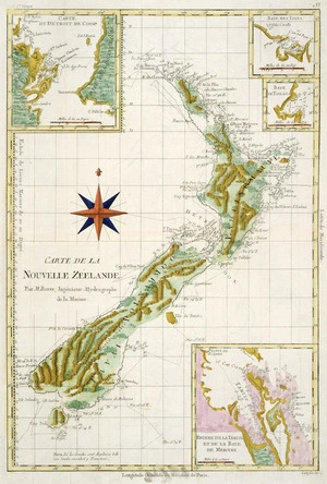 Bonne, Rigobert, 1727-1795 :Carte de la Nouvelle Zeelande [map]. Par M. Bonne, Ingenieur-Hydrographe de la Marine. [Paris, 1778]