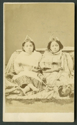 American Photo Company (Auckland) fl 1870s : [Maori portrait group - Children Swanson?]