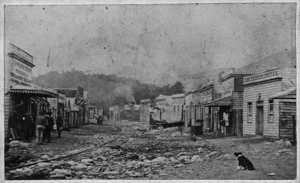 Street scene in the township of Greenstone, West Coast
