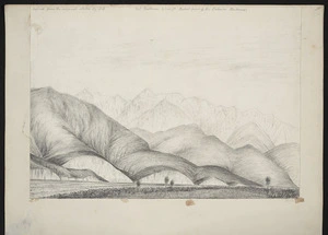 [Buchanan, John] 1819-1898 :Mt. Kaitarau 8,700 ft highest point of the Looker-on Kaikouras [ca 1860]. Copied from the original sketch by J. B.