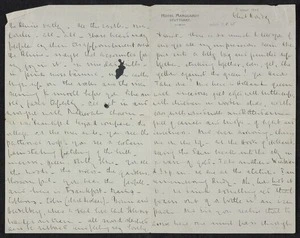 Draft of a letter written by Katherine Mansfield