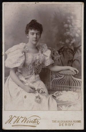 Winter, W W (Derby) fl 1880s-1890s :Portrait of unidentified young woman of fashion