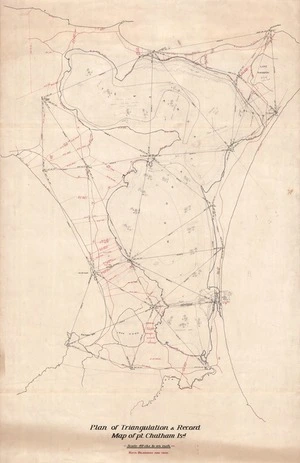 Plan of Triangulation and Record - Map of pt. Chatham Island