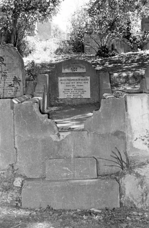 The Rogers family grave, plot 205.R, Sydney Street Cemetery, Wellington