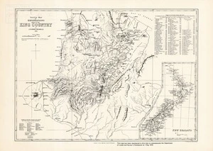 Sketch map of explorations made in the King Country / by J. H. Kerry Nichols, 1883 ; F.S. Weller lith.
