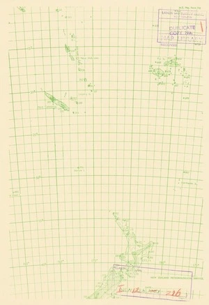 Map of meteorological stations between New Zealand and the southern Solomon Islands.