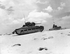 Matilda tanks in the Western Desert, Egypt, during world war 2