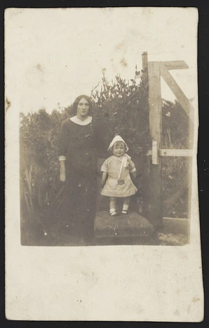 Ivy Grove and Elsie Farrelly at Kawhia