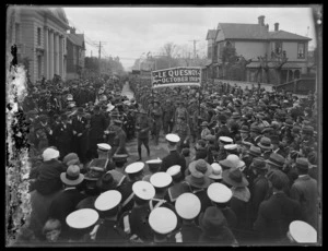 Peace celebrations after World War I, Cathedral Square, Christchurch