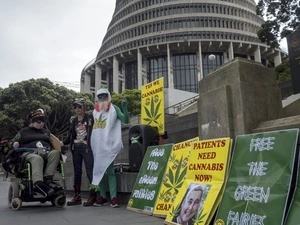 Cannabis Law Reform Support Rally, Parliament, Pipitea, Wellington