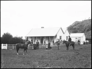 People outside the Wilson house in Whakaki