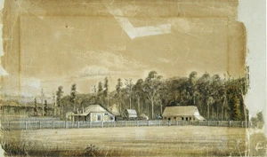 Barraud, Charles Decimus 1822-1897 :"Cottage on the farm", Te Ore Ore, Masterton. 1856.