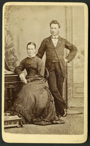 Bishop-Osborne, John fl 1879-1900 : Portrait of unidentified man and lady