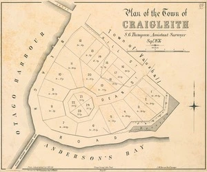 Plan of the town of Craigleith / S.G. Thompson, assistant surveyor ; drawn by F.W. Flanagan ; photo-lithographed by A. McColl.